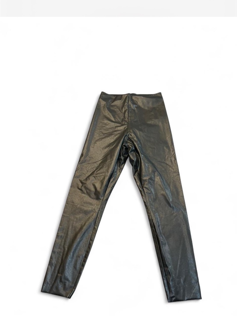 NWT 90Degrees by Reflex Black Faux Leather-Style Leggings